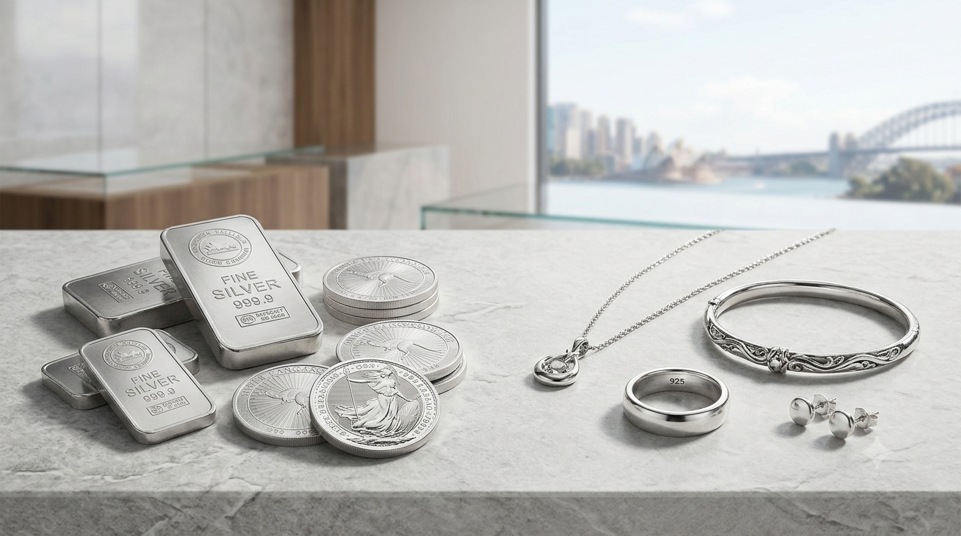 Sell Silver Bullion vs. Silver Jewellery: What’s the Difference?